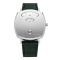 Shop Authentic Gucci Grip Quartz Silver Dial Green Leather Strap Unisex Watch - YA157406 - Luxxuri
