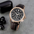 Citizen Eco Drive Calendrier Black Dial Brown Leather StrapWatch For Men - BU2023-12E