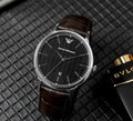  Shop Authentic Emporio Armani Renato Quartz Black Dial Brown Leather Strap Watch For Men - AR11187 - Luxxuri