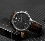  Shop Authentic Emporio Armani Renato Quartz Black Dial Brown Leather Strap Watch For Men - AR11187 - Luxxuri