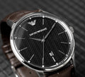  Shop Authentic Emporio Armani Renato Quartz Black Dial Brown Leather Strap Watch For Men - AR11187 - Luxxuri