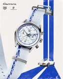  Shop Authentic Tag Heuer Carrera Porsche RS 2.7 Automatic Chronograph White Dial White Nylon Strap Watch for Men - CBN2016.EB0275 - Luxxuri
