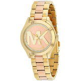 Shop Authentic Michael Kors Mini Slim Runway Rose Gold Dial Two Tone Steel Strap Watch for Women - MK3650 - Luxxuri