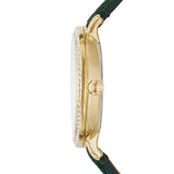  Shop Authentic Fossil Jacqueline Multifunction Moonphase Mother of Pearl White Dial Green Leather Strap Watch for Women - ES5244 - Luxxuri