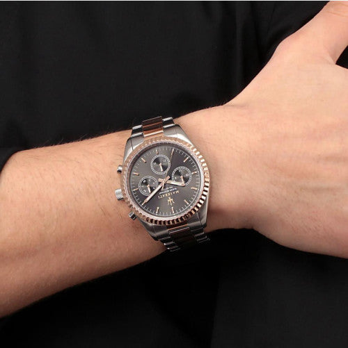  Shop Authentic Maserati Competizione Analog Black Dial Two Tone Stainless Steel Strap Watch For Men - R8853100020 - Luxxuri