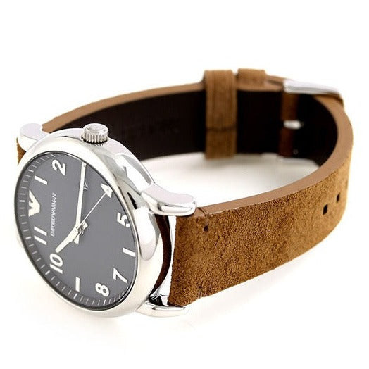  Shop Authentic Emporio Armani Luigi Quartz Gray Dial Brown Leather Strap Watch For Men - AR11070 - Luxxuri