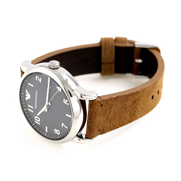  Shop Authentic Emporio Armani Luigi Quartz Gray Dial Brown Leather Strap Watch For Men - AR11070 - Luxxuri