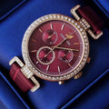  Shop Authentic Swarovski Era Journey Red Dial Red Leather Strap Watch for Women - 5416701 - Luxxuri