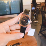  Shop Authentic Swarovski Crystalline Hours Black Dial Black Leather Strap Watch for Women - 5295377 - Luxxuri