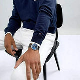  Shop Authentic Tommy Hilfiger Cooper Blue Dial Brown Leather Strap Watch for Men - 1791508 - Luxxuri