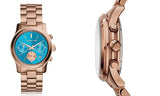  Shop Authentic Michael Kors Runway Chronograph Turquoise Dial Rose Gold Steel Strap Watch For Women - MK6164 - Luxxuri