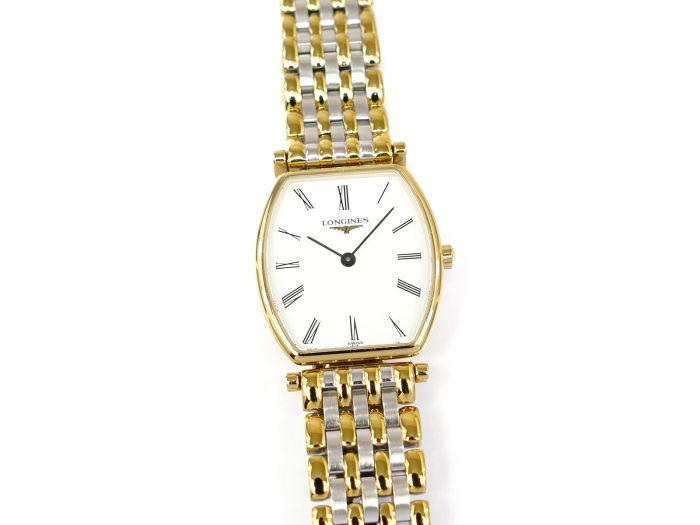  Shop Authentic Longines La Grande Classique de Longines Tonneau 22 Gold Watch for Women - L4.205.2.11.7 - Luxxuri