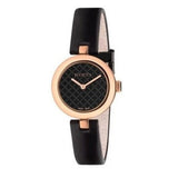  Shop Authentic Gucci Diamantissima Quartz Black Dial Black Leather Strap Watch for Women - YA141401 - Luxxuri