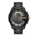  Shop Authentic Diesel Mega Chief Chronograph Grey Dial Black Steel Strap Watch For Men - DZ4479 - Luxxuri