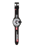  Shop Authentic Diesel Mega Chief Chronograph Silver Dial Black Leather Strap Watch For Men - DZ4512 - Luxxuri