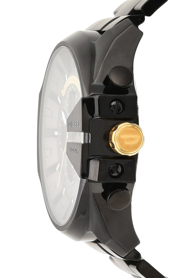  Shop Authentic Diesel Mega Chief Chronograph Grey Dial Black Steel Strap Watch For Men - DZ4479 - Luxxuri