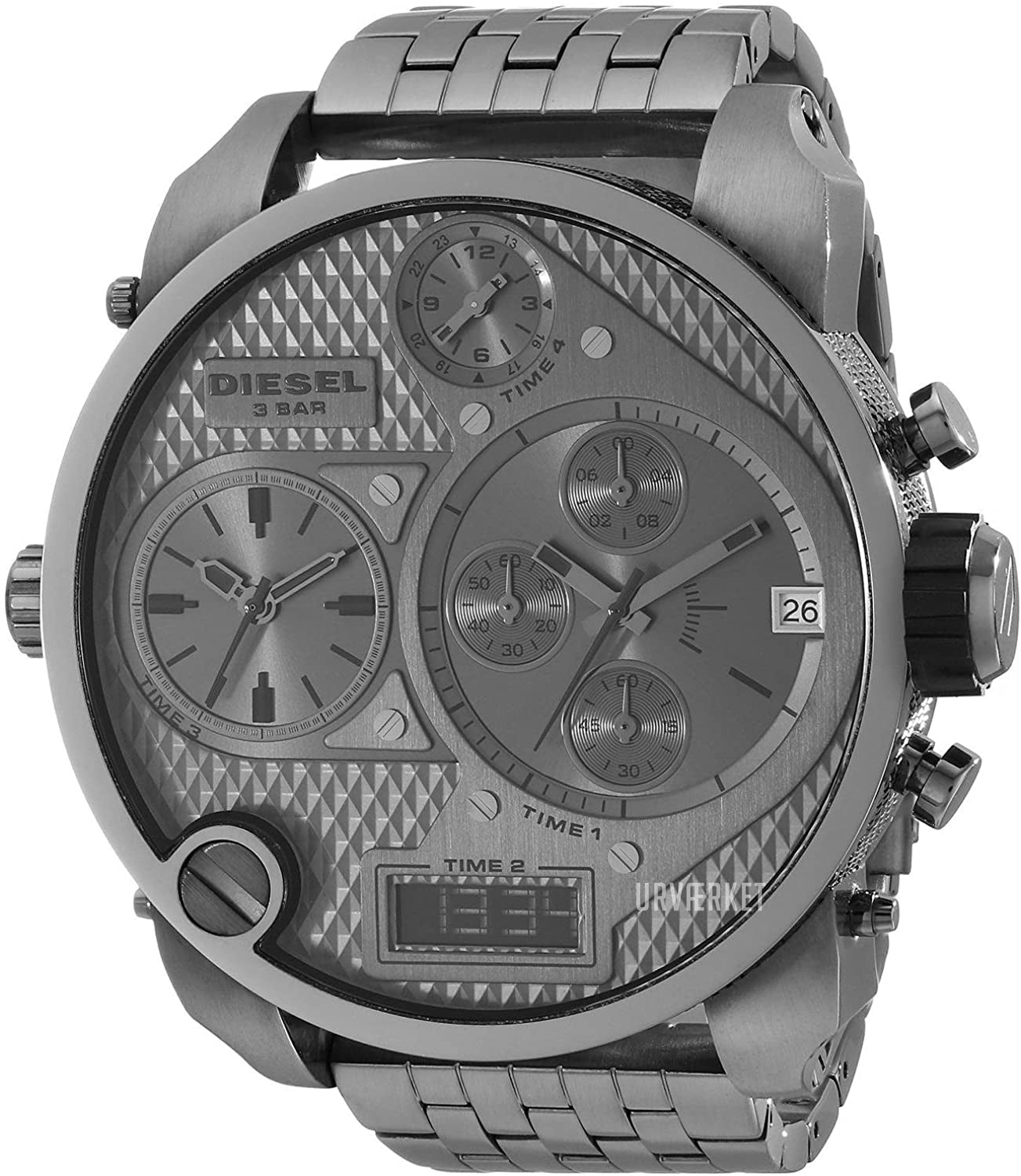  Shop Authentic Diesel Mr Daddy 1.0 Gray Dial Gray Stainless Steel Watch For Men - DZ7247 - Luxxuri