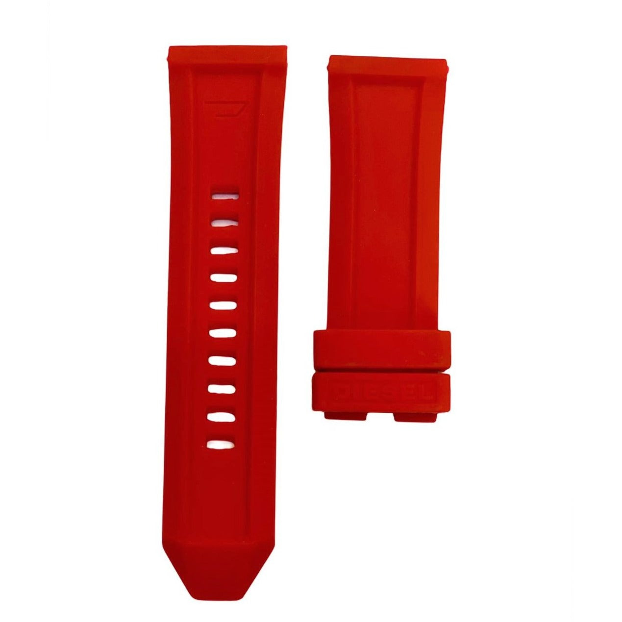  Shop Authentic Diesel Mega Chief Chronograph Black Dial Red Silicone Strap Watch For Men - DZ4427 - Luxxuri