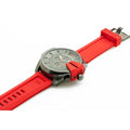  Shop Authentic Diesel Mega Chief Chronograph Black Dial Red Silicone Strap Watch For Men - DZ4427 - Luxxuri