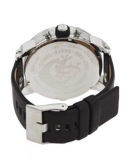  Shop Authentic Diesel Little Daddy Black Dial Black Leather Strap Watch For Men - DZ7256 - Luxxuri