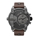  Shop Authentic Diesel Little Daddy SBA Small Sized Grey Dial Brown Leather Strap Watch For Men - DZ7258 - Luxxuri