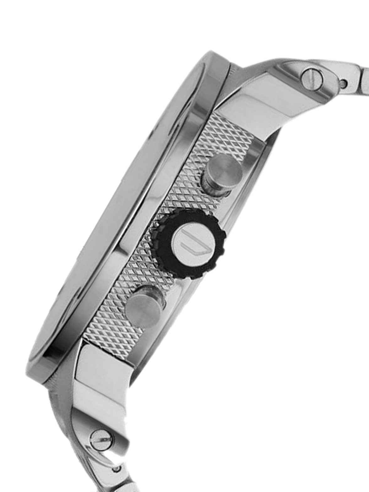  Shop Authentic Diesel Little Daddy Chronograph Black Dial Silver Steel Strap Watch For Men - DZ7259 - Luxxuri