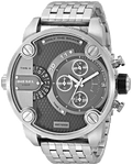  Shop Authentic Diesel Little Daddy Chronograph Black Dial Silver Steel Strap Watch For Men - DZ7259 - Luxxuri
