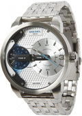  Shop Authentic Diesel Mini Daddy Dual Time Silver Dial Stainless Steel Watch For Men - DZ7305 - Luxxuri