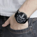  Shop Authentic Diesel Mr Daddy Black Dial Black Leather Strap Watch For Men - DZ7313 - Luxxuri
