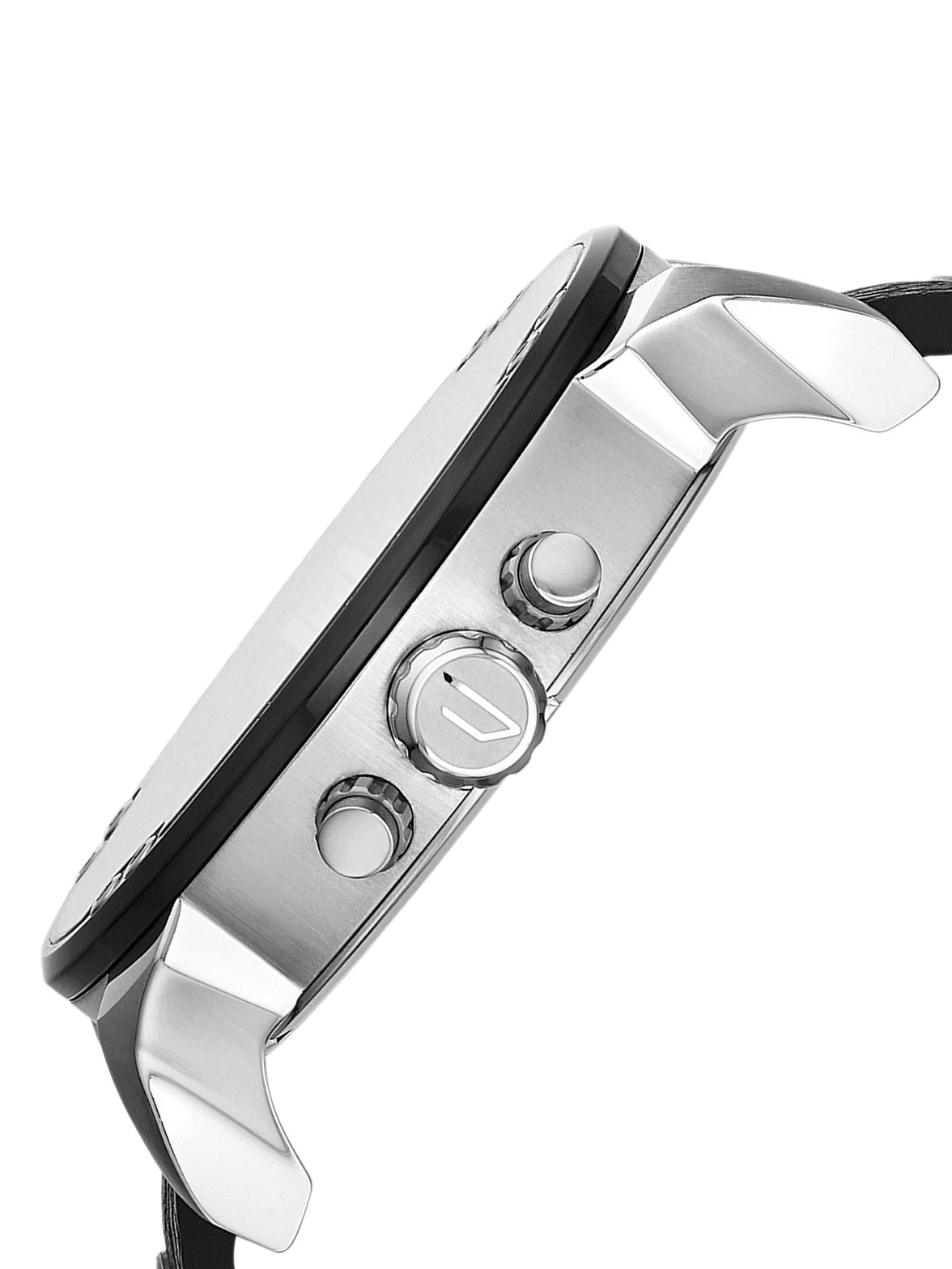 Diesel Mr Daddy Black Dial Black Leather Strap Watch For Men - DZ7313