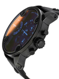  Shop Authentic Diesel Little Daddy Black Dial Black Leather Strap Watch For Men - DZ7334 - Luxxuri