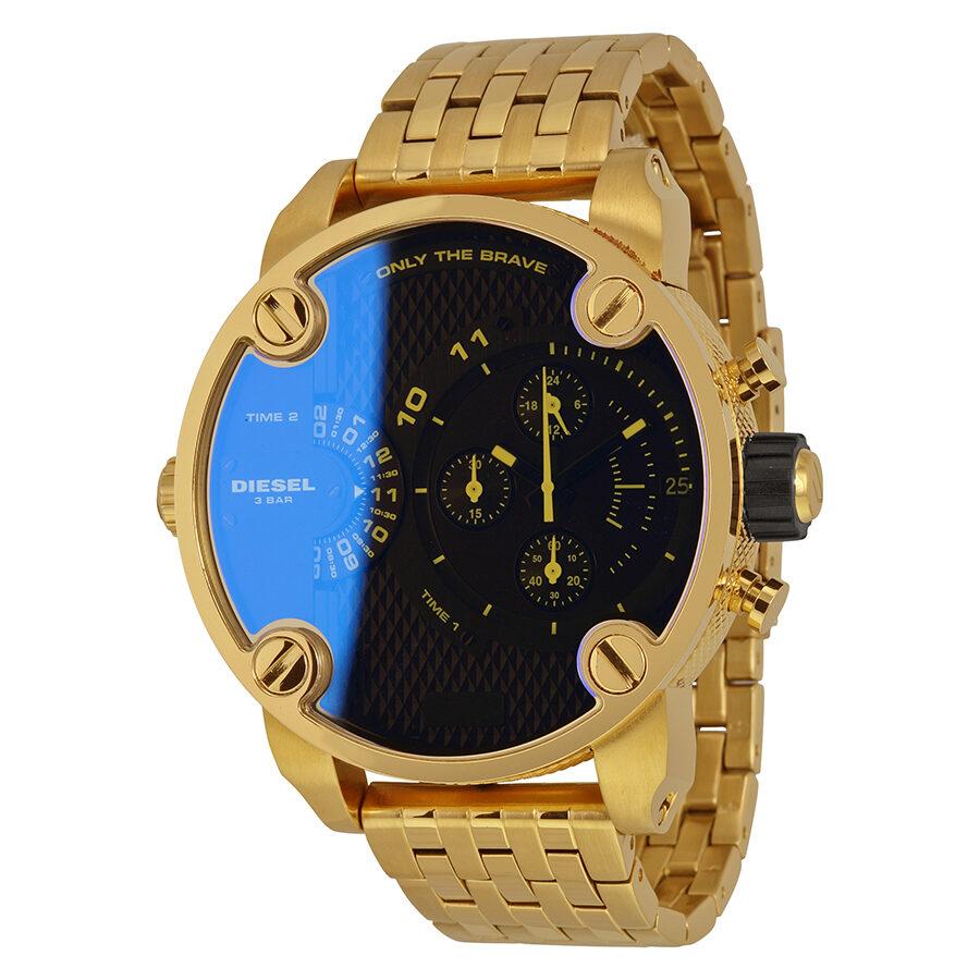  Shop Authentic Diesel Mr Daddy Blue Dial Gold Steel Strap Watch For Men - DZ7347 - Luxxuri