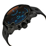  Shop Authentic Diesel Little Daddy Black Dial Black Leather Strap Watch For Men - DZ7334 - Luxxuri