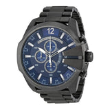  Shop Authentic Diesel Mega Chief Chronograph Blue Dial Black Steel Strap Watch For Men - DZ4329 - Luxxuri