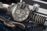  Shop Authentic Diesel Mega Chief Chronograph Grey Dial Gunmetal Men's Watch - DZ4282 - Luxxuri