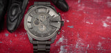  Shop Authentic Diesel Mega Chief Chronograph Grey Dial Gunmetal Men's Watch - DZ4282 - Luxxuri