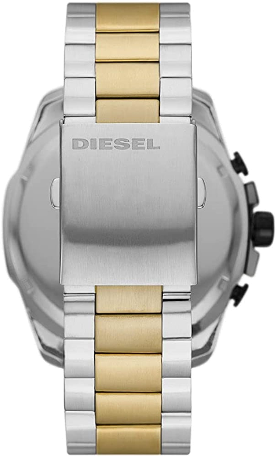  Shop Authentic Diesel Mega Chief Chronograph Black Dial Two Tone Steel Strap Watch For Men - DZ4581 - Luxxuri