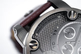  Shop Authentic Diesel Little Daddy SBA Small Sized Grey Dial Brown Leather Strap Watch For Men - DZ7258 - Luxxuri