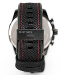  Shop Authentic Diesel Mega Chief Chronograph Silver Dial Black Leather Strap Watch For Men - DZ4512 - Luxxuri