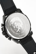  Shop Authentic Diesel Mega Chief Chronograph Silver Dial Black Leather Strap Watch For Men - DZ4512 - Luxxuri