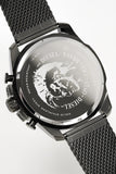  Shop Authentic Diesel Mega Chief Chronograph Black Dial Black Mesh Bracelet Watch For Men - DZ4514 - Luxxuri
