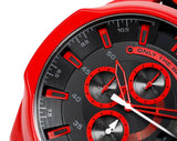  Shop Authentic Diesel Mega Chief Chronograph Black Dial Red Rubber Strap Watch For Men - DZ4526 - Luxxuri