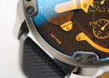  Shop Authentic Diesel Mr. Daddy 2.0 Chronograph Black Dial Grey Nylon Strap Watch For Men - DZ7429 - Luxxuri