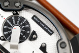  Shop Authentic Diesel Mr. Daddy 2.0 Chronograph Silver Dial Brown Leather Strap Watch For Men - DZ7394 - Luxxuri