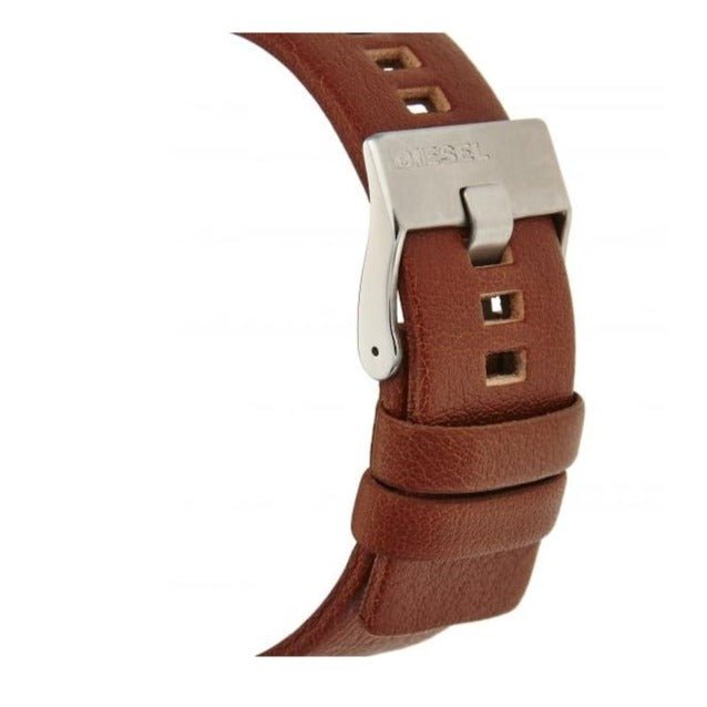  Shop Authentic Diesel SBA Dual Time Black Dial Brown Leather Strap Watch For Men - DZ7264 - Luxxuri