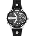  Shop Authentic Diesel Mr Daddy Black Dial Black Leather Strap Watch For Men - DZ7313 - Luxxuri