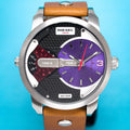  Shop Authentic Diesel Mini Daddy Blue & Black Dial Brown Leather Strap Watch For Men - DZ7308 - Luxxuri