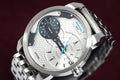  Shop Authentic Diesel Mini Daddy Dual Time Silver Dial Stainless Steel Watch For Men - DZ7305 - Luxxuri
