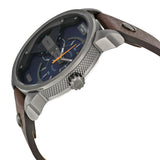  Shop Authentic Diesel Mini Daddy Analog Blue Dial Brown Leather Strap Watch For Men - DZ7339 - Luxxuri