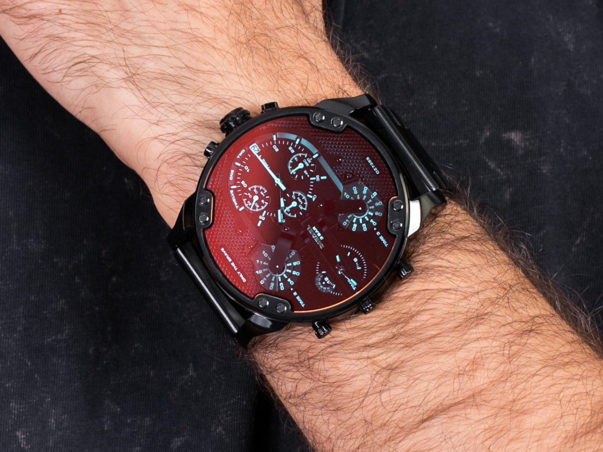  Shop Authentic Diesel Mr Daddy 2.0 Black Dial Black Stainless Steel Watch For Men - DZ7395 - Luxxuri